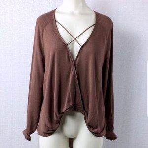 🩶 Charcoal Open Front Tunic (M)